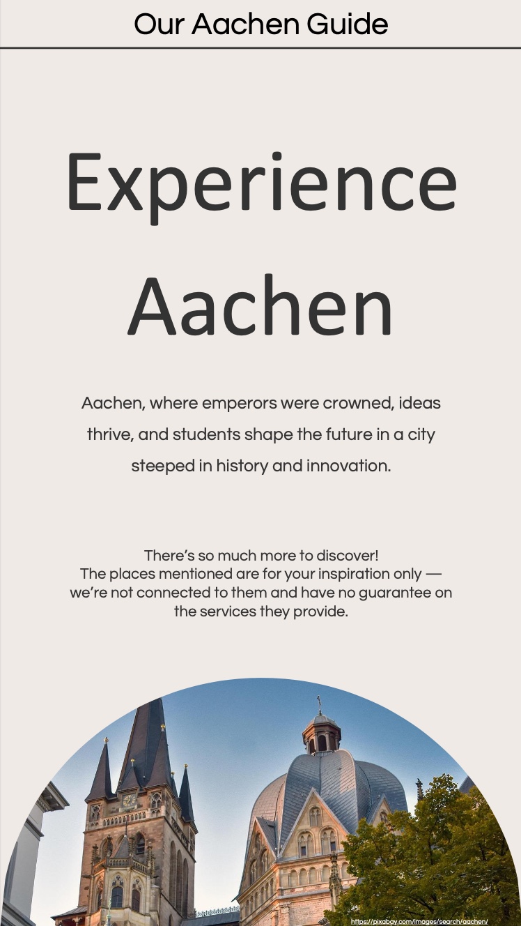 Cover Experience Aachen Flyer